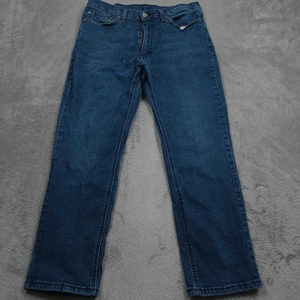 Levis 541 Jeans Mens 36x30 Blue Denim Distressed Athletic Tapered Preppy